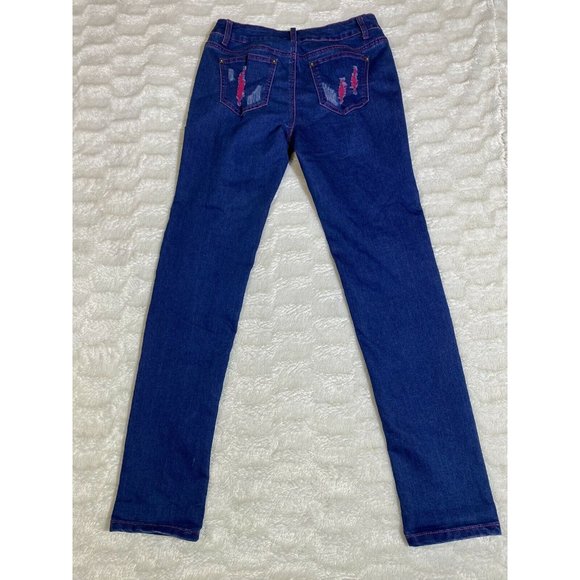 Wax Jean Blue Jeans women Size 9/31 distressed - Picture 2 of 12